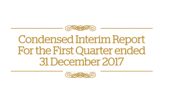 Financial results for the 1st quarter ended 31 Dec 2017